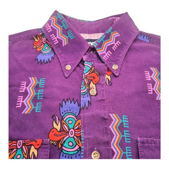 Vintage WRANGLER Cowboy Cut Western Button Down Shirt 15½ 34 X Long Single Stitc - Picture 10 of 16